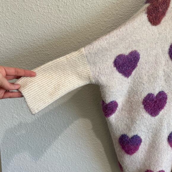 By Anthropologie Heart Cardigan Sweater Women's One Size Loungewear Cozy Boho - Picture 8 of 10